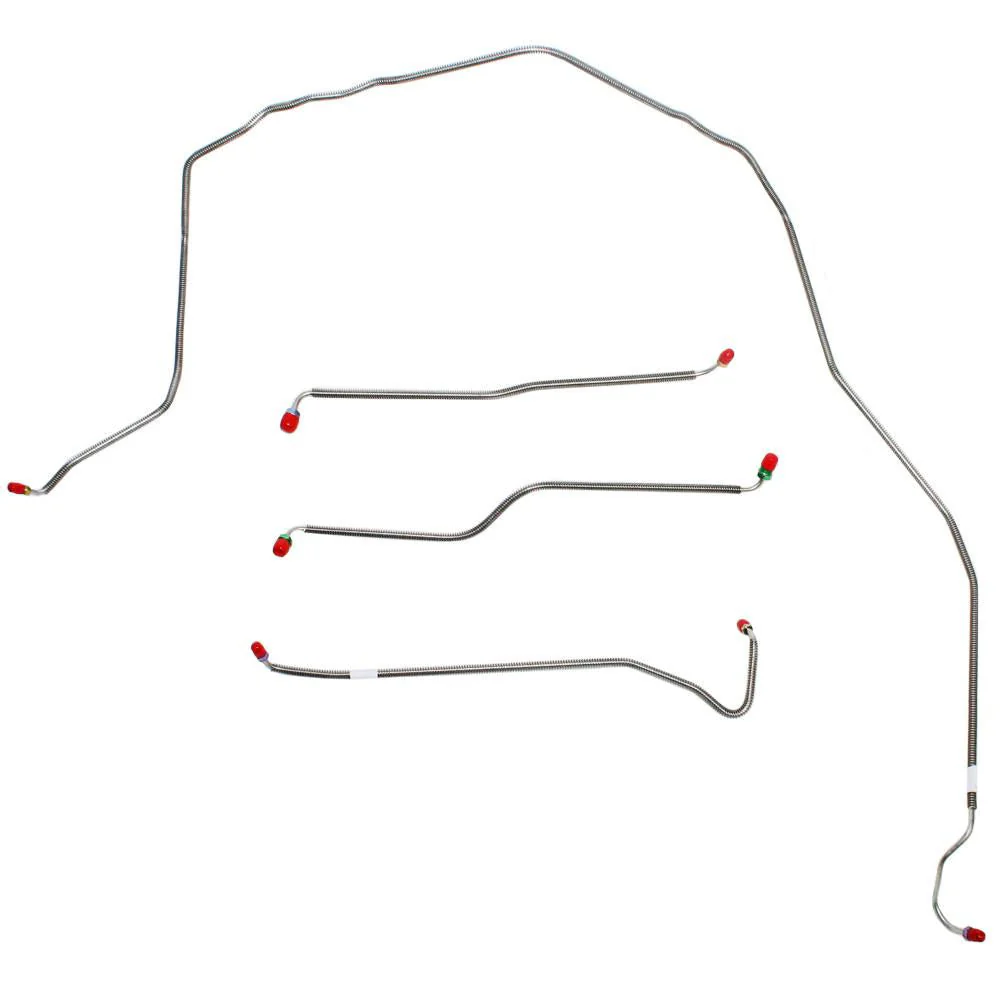 VKT7402- 74-82 Chevy Corvette, Power Brakes, Front 4pc Brake Line Set