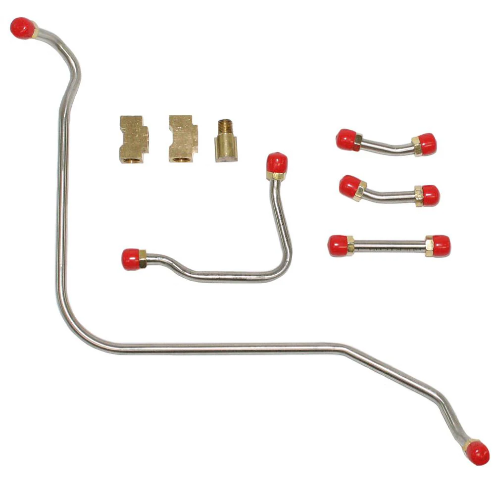 VPC6829- 68-69 Chevy Corvette, 427CID, 400/435 HP, 3x2 BBL Carbs; Pump to Carb Fuel Line (5 Lines & 2 Brass Tee Fittings) - Image 2