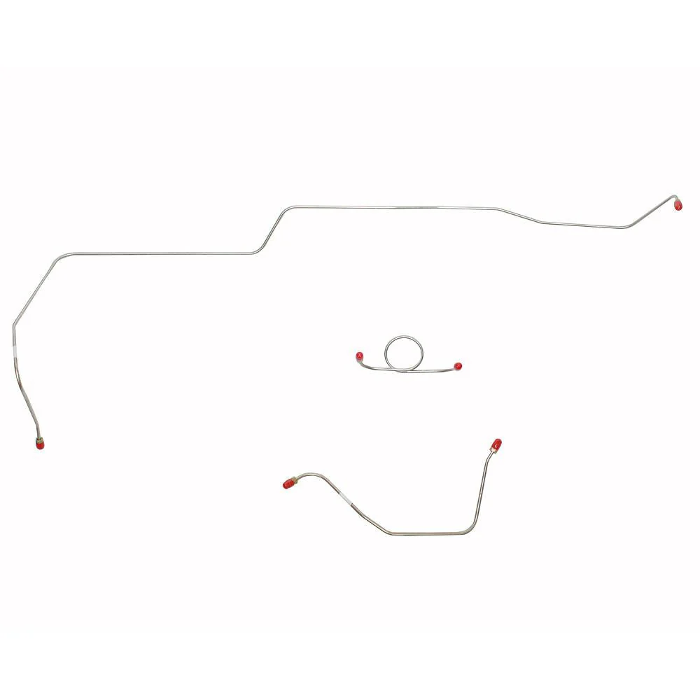 ZKT6401- 64-65 Ford Mustang, Standard Drum Brakes, 3pc Front Brake Line Set
