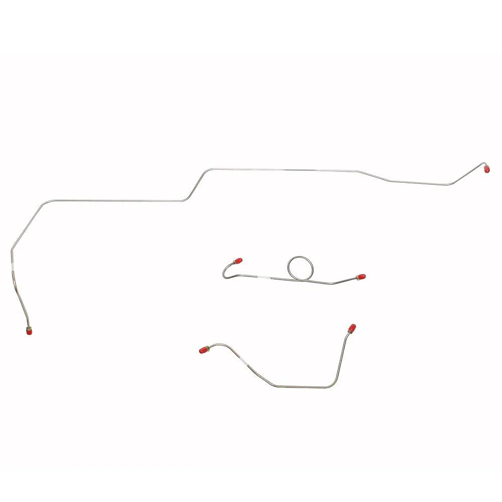 ZKT6402- 64-65 Ford Mustang, Power Drum Brakes, 3pc Brake Line Set - Image 2