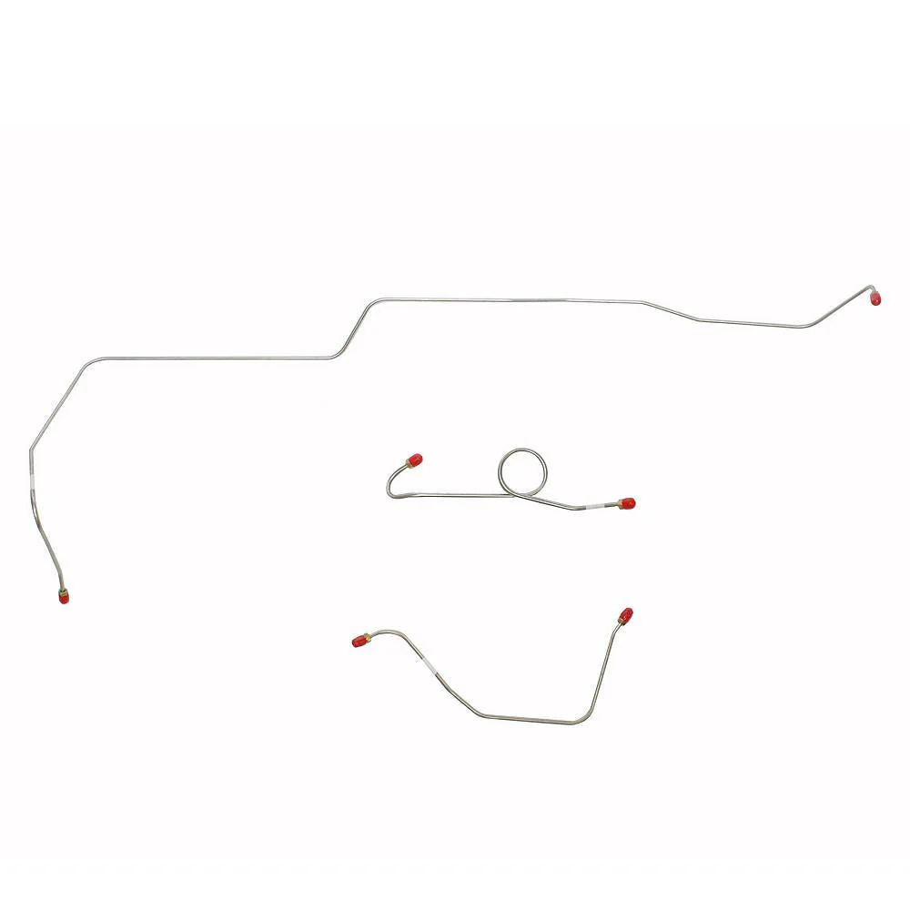 ZKT6602- 66 Ford Mustang w/ Power Drum Brakes, 3pc Front Brake Line Set
