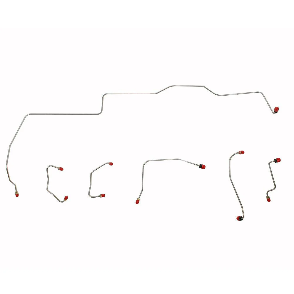 ZKT6703- 67 Ford Mustang/ Mercury Cougar, Power Disc Brakes, 6pc Brake Line Set, Built Before 2/1/67, Routes Over Steering Column - Image 2