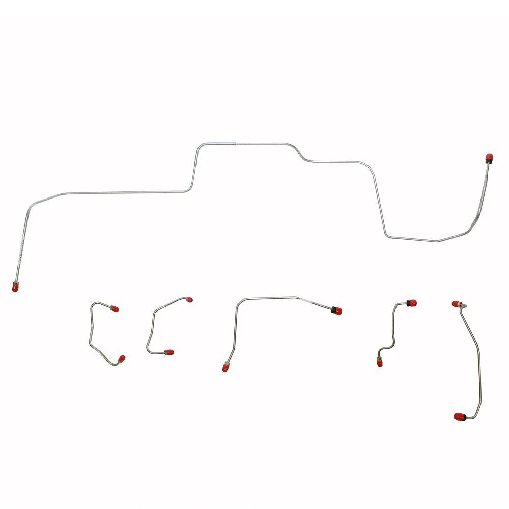 ZKT6704- 67 Ford Mustang/ Mercury Cougar, Power Disc Brakes, 6pc Front Brake Line Set, Built After 2/1/67, Routes Under Steering Column