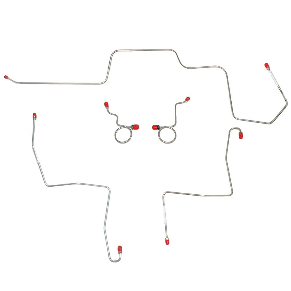 ZKT6801- 68-69 Ford Mustang, Mercury Cougar; w/ Manual Drum Brakes, Front 5pc Brake Line Set