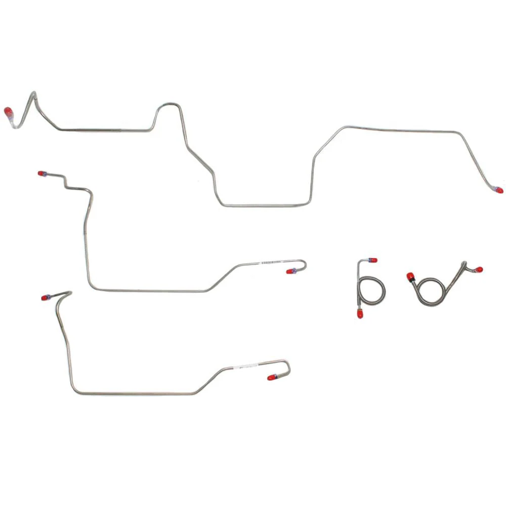 ZKT7302- 73 Ford Mustang, Mercury Cougar w/ Power Disc Brakes, Front 5pc Brake Line Set