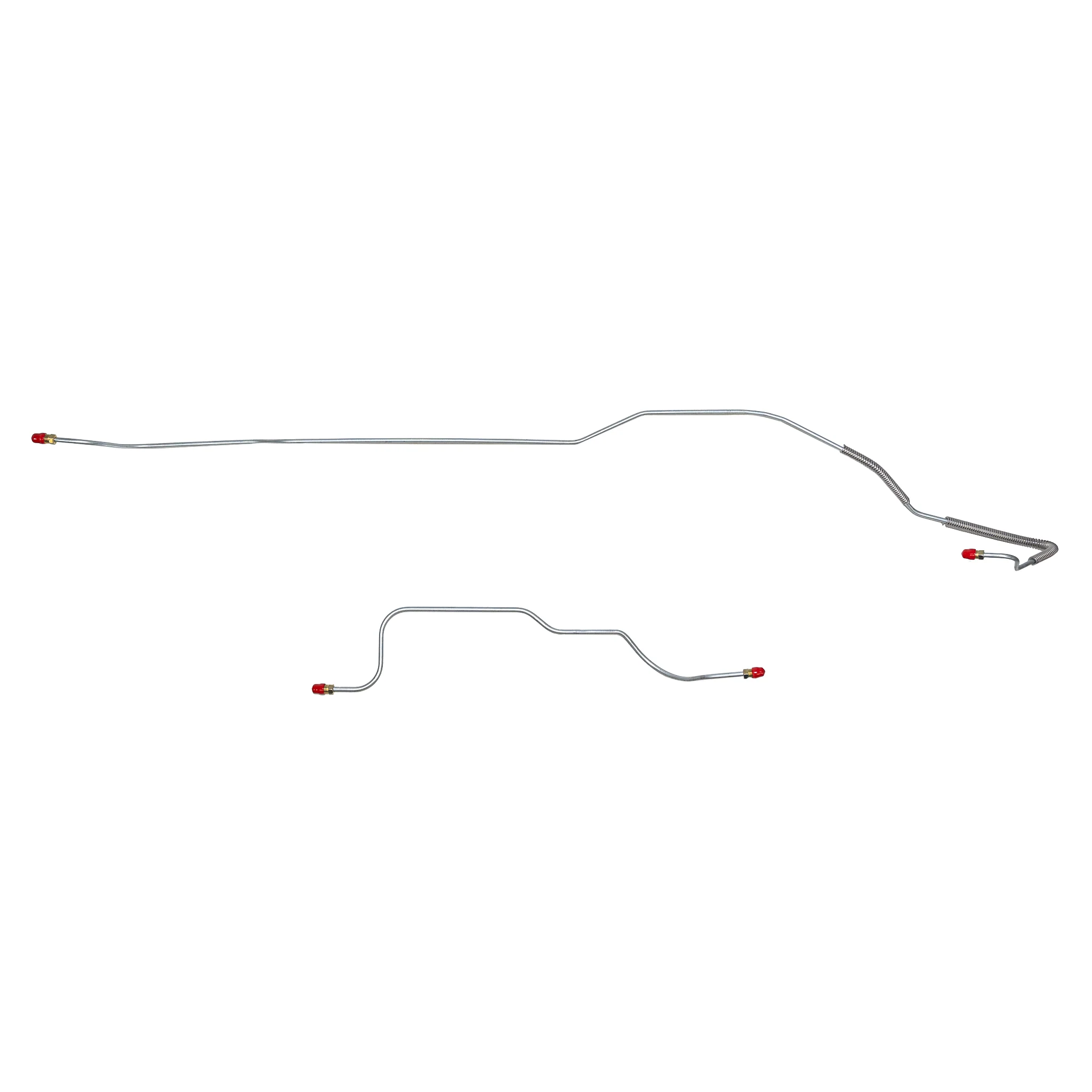 ZRA6701- 67-69 Ford Mustang, 6cyl; Rear Axle Brake Lines, 2pc Set - Image 2