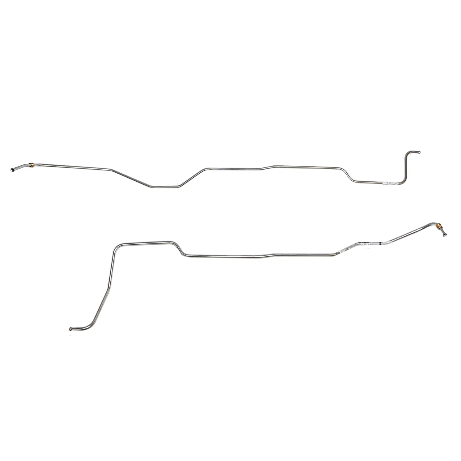 ZTC6401SS- 64-65' Ford Mustang, 6cyl, C4 Transmission Cooler Line Set, w/o Fittings at Radiator, 2pc Set; Stainless
